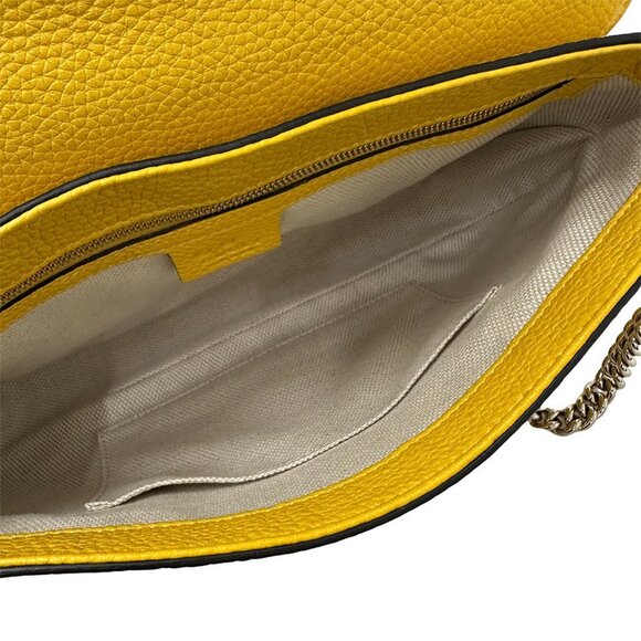 GUCCI Yellow Leather Shoulder Bag - Picture 12 of 14